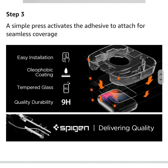 Spigen 2 pack fitbit versa glass screen protector - Picture 11 of 15